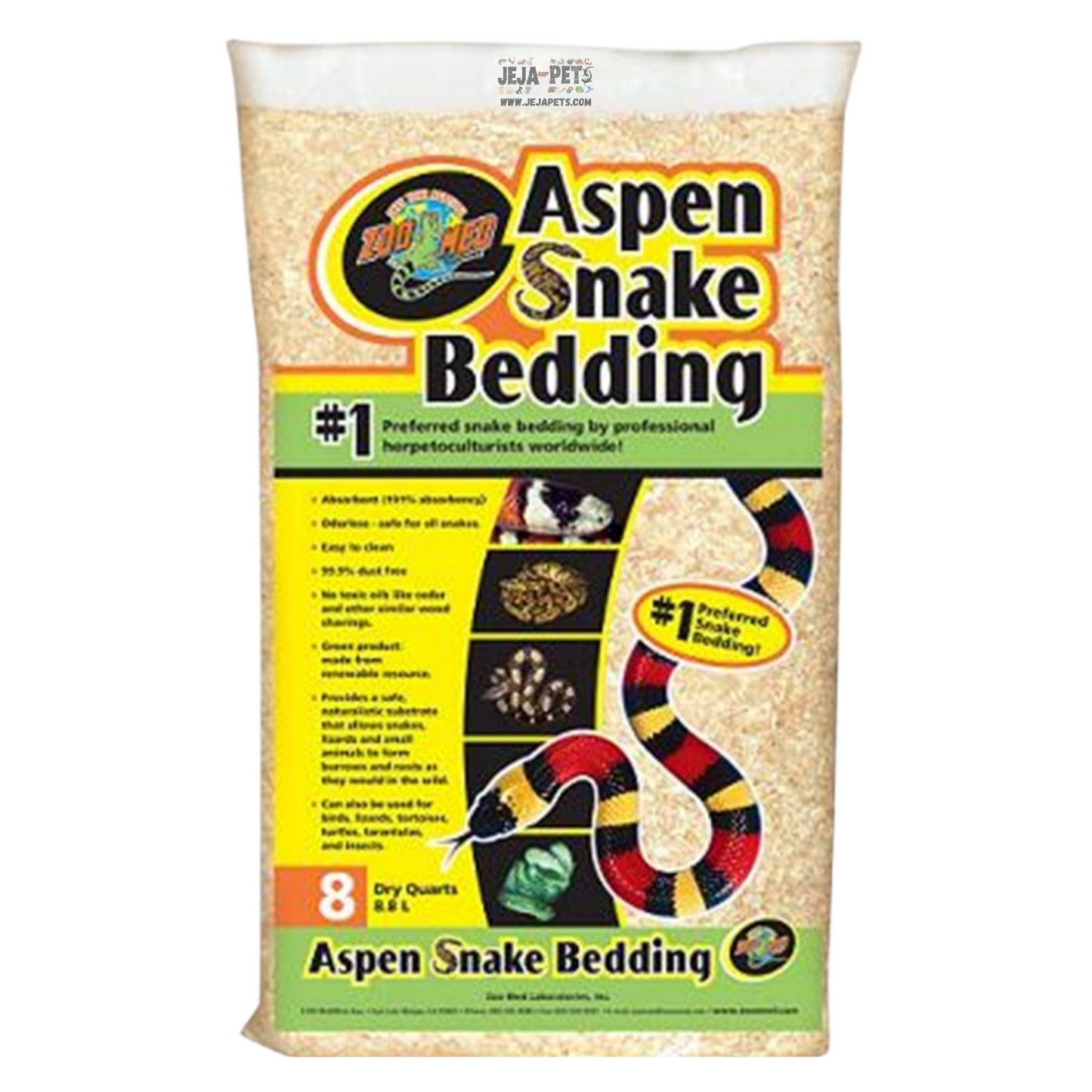 Zoo Med Aspen Snake Bedding - 1L / 4.4L / 8.8L / 26.4L / 212L