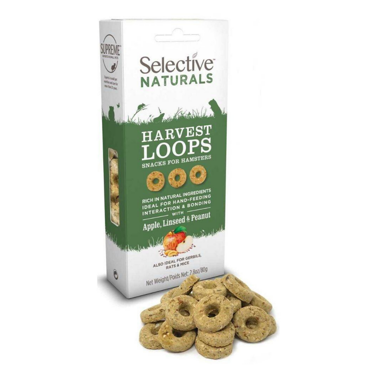 Supreme Selective Naturals Harvest Loops (Apple, Linseed & Peanut) - 80g
