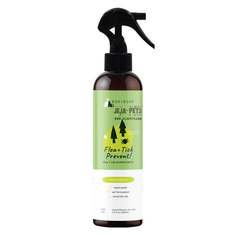 Kin+Kind Flea and Tick Protect Spray (Lemongrass) - 354ml