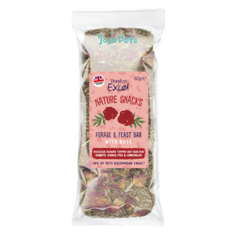 [PREORDER] Burgess Excel Forage & Feast Hay Bar with Rose - 60g