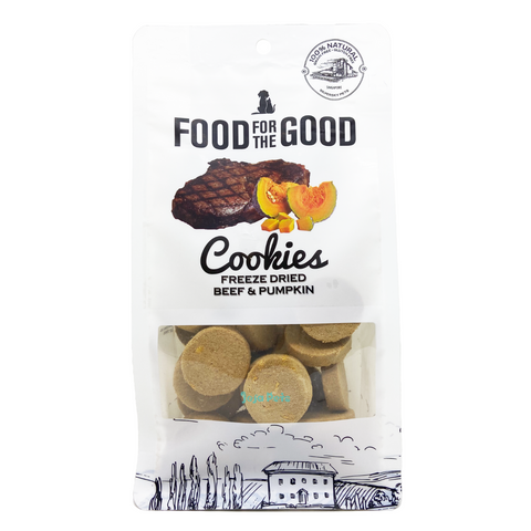 Food For The Good Freeze Dried Beef & Pumpkin Cookies - 70g