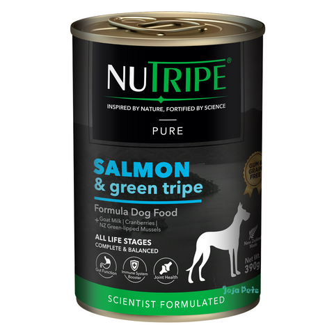 Nutripe Pure Salmon & Green Tripe Dog (Gum-Free) -390g