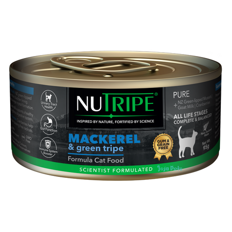 Nutripe Pure Mackerel & Green Tripe Cat (Gum-free) - 95g