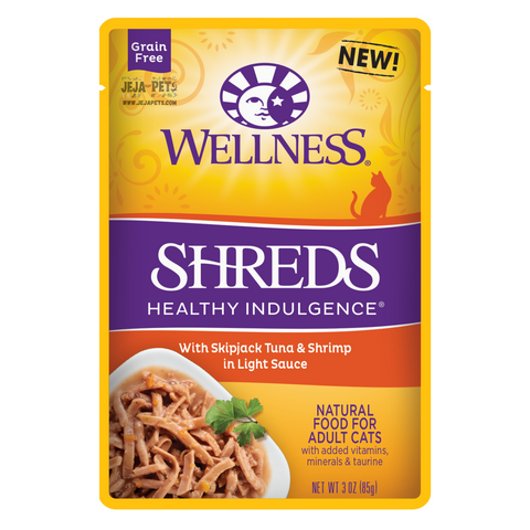 Wellness Healthy Indulgence Shreds (Tuna & Shrimp) Cat Food - 85g
