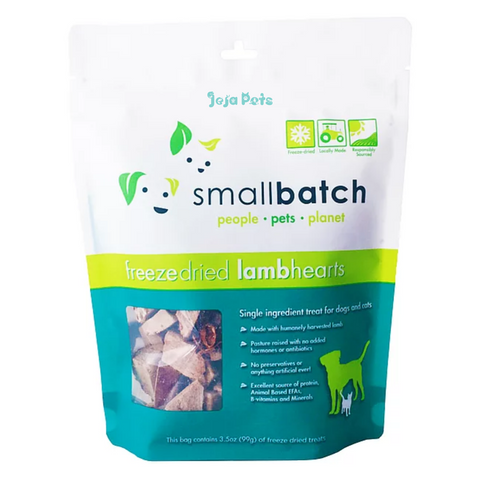 Smallbatch Freeze Dried Heart Treats Lamb - 3.5oz
