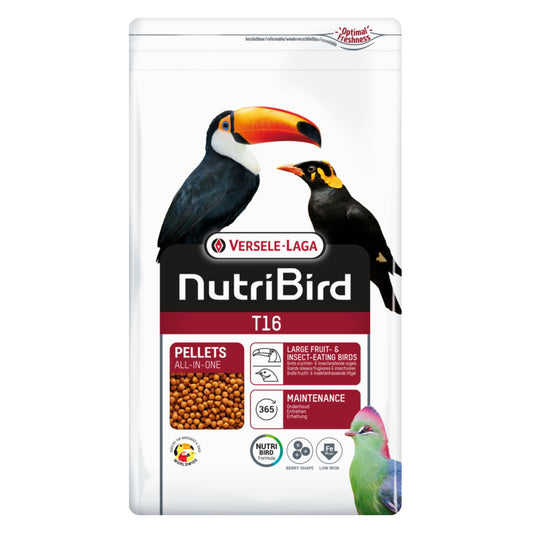 Versele-Laga NutriBird T16 low-iron pellets for fruit and insect-eating birds