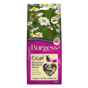 [DISCONTINUED] Burgess Excel Snacks (Mountain Meadow) Herbs - 120g