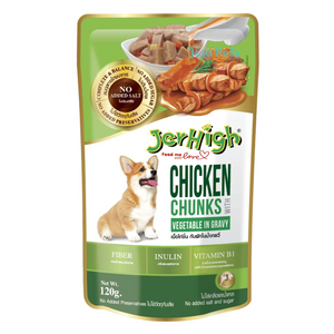 Jerhigh Chicken Chunks with Vegetables in Gravy Pouch - 120g