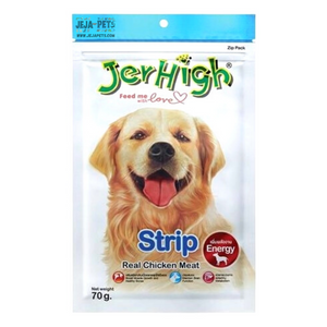 JerHigh Strip with Real Chicken Meat Dog Snack - 70g