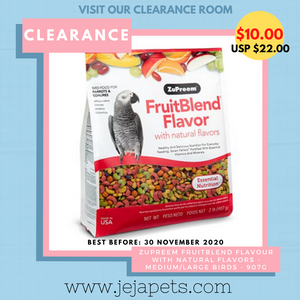 [CLEARANCE] ZuPreem FruitBlend Flavour with Natural Flavors - Medium/Large Birds - 907g
