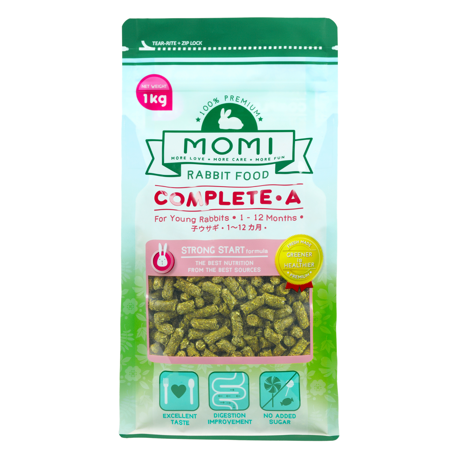 Momi Complete A Pellets for Young Rabbits - 1kg