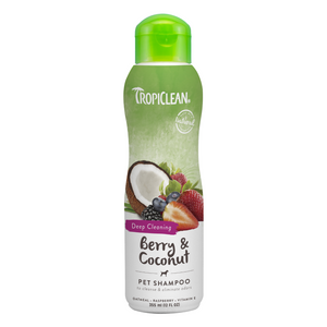 Tropiclean Berry & Coconut Pet Shampoo (Deep Cleansing) - 355ml / 3.79L