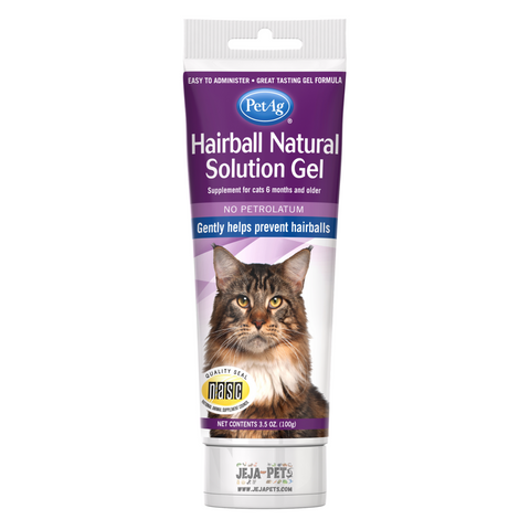 PetAg Hairball Natural Solution Gel Supplements - 103ml