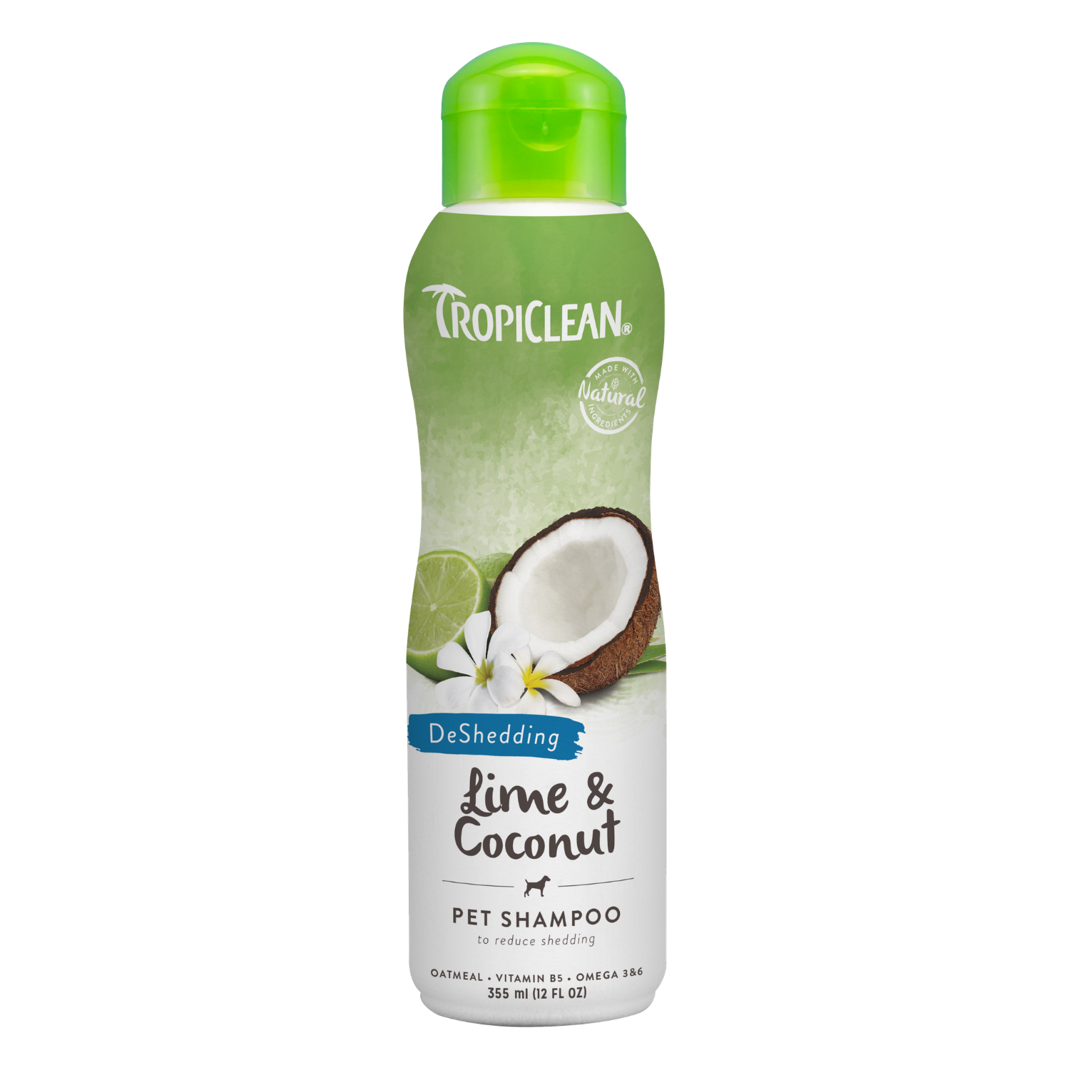 Tropiclean Lime & Coconut Pet Shampoo (DeShedding) - 355ml / 3.79L
