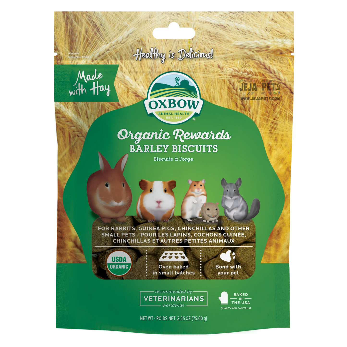 Oxbow Organic Barley Biscuits - 75g