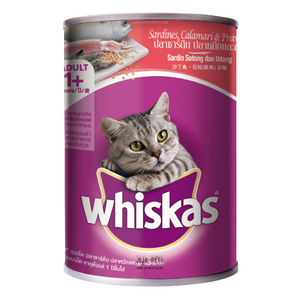 [DISCONTINUED] Whiskas Sardine, Calamari & Prawns Cat Canned Food - 400g