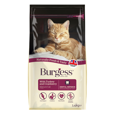 [PREORDER] Burgess Mature Cat with (Turkey & Cranberry) - 1.4kg