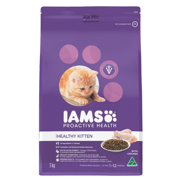 IAMS Proactive Health Healthy Chicken Kitten Dry Food - 1kg / 3kg / 8kg