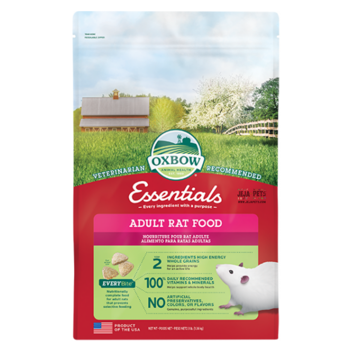 Oxbow Essentials Adult Rat Food 3lb