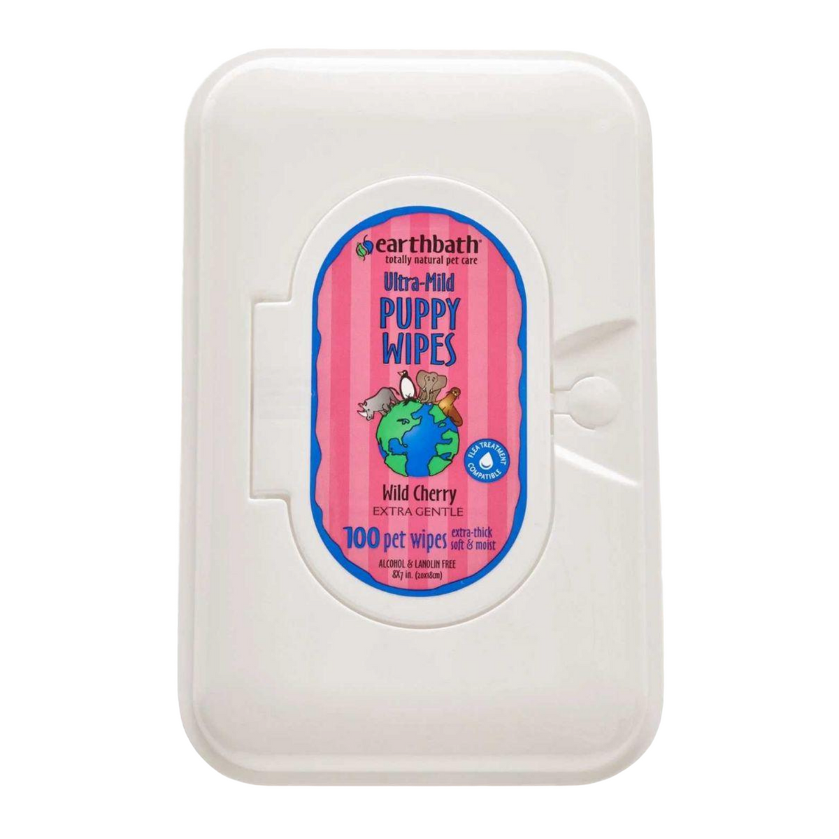 Earthbath All Natural Grooming Wipes for Dogs (Cherry Fragrance) - 28 Wipes / 100 Wipes