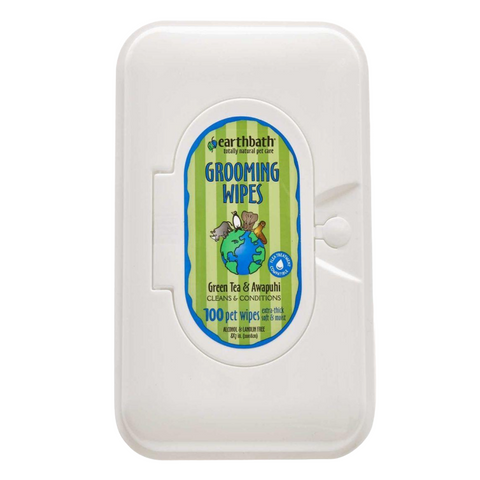 Earthbath All Natural Grooming Wipes (Green Tea & Awapuhi) - 28 Wipes / 100 Wipes