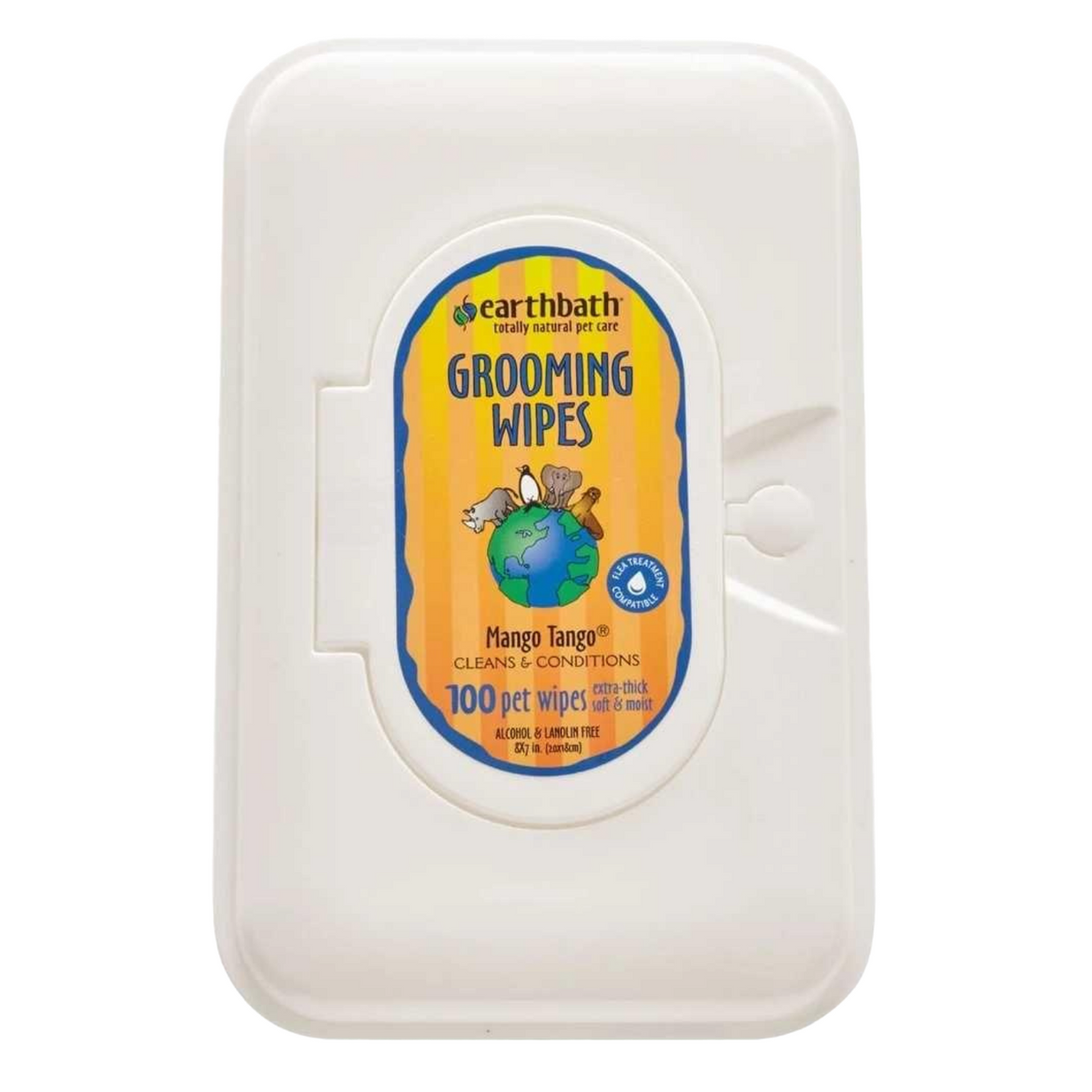 Earthbath All Natural Grooming Wipes (Mango Tango) - 100 Wipes
