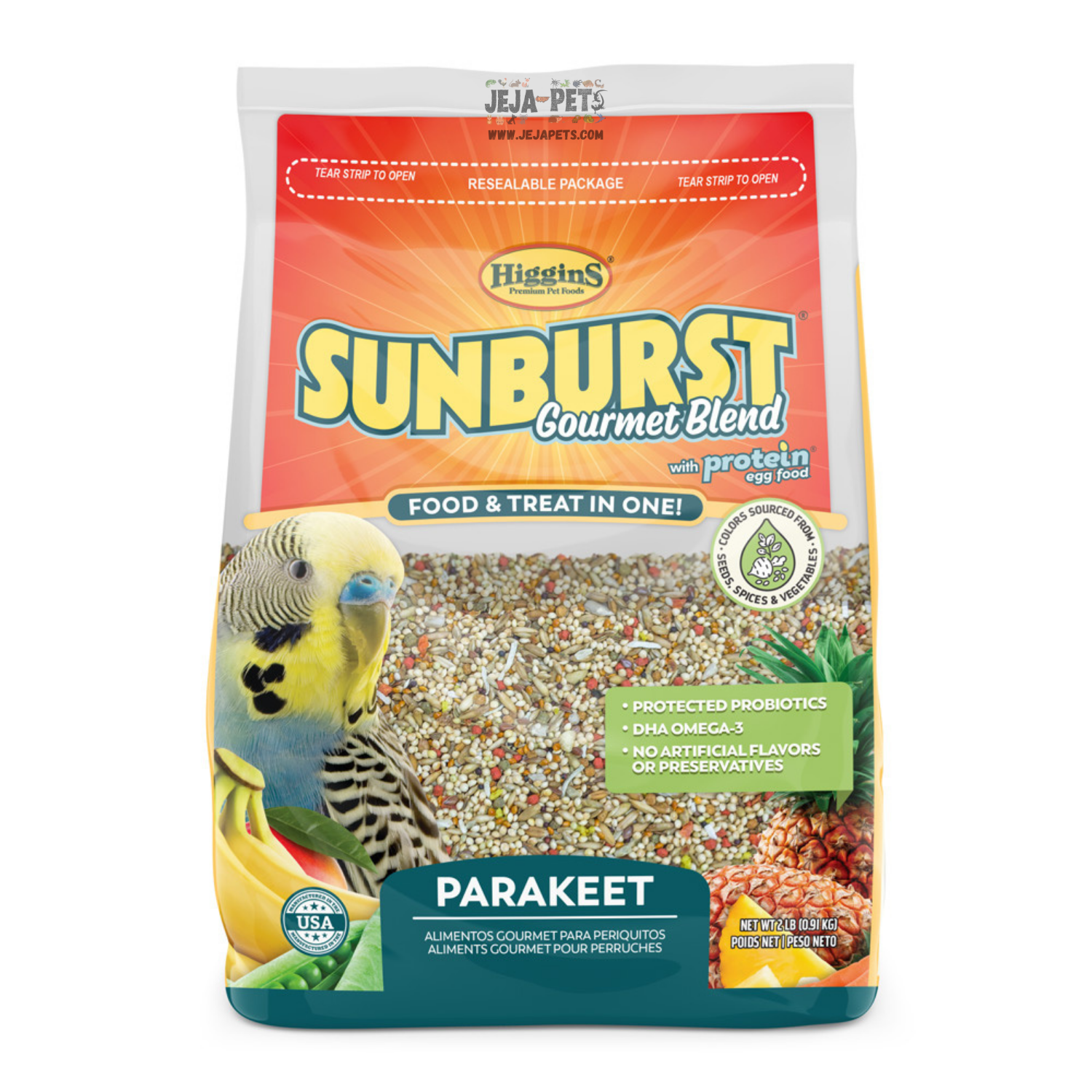 Higgins Sunburst® Gourmet Blend Parakeet - 907g