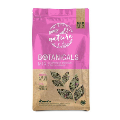 Bunny Nature Botanicals Mid Mix (Ribwort & Rose Blossoms) - 120g