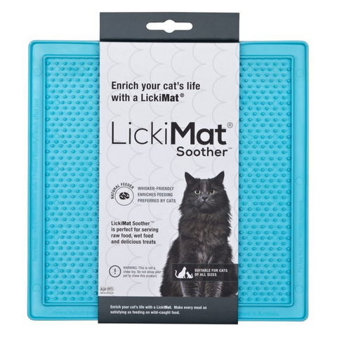 Lickimat Soother (Cats) Turquoise - 20 x 20 cm