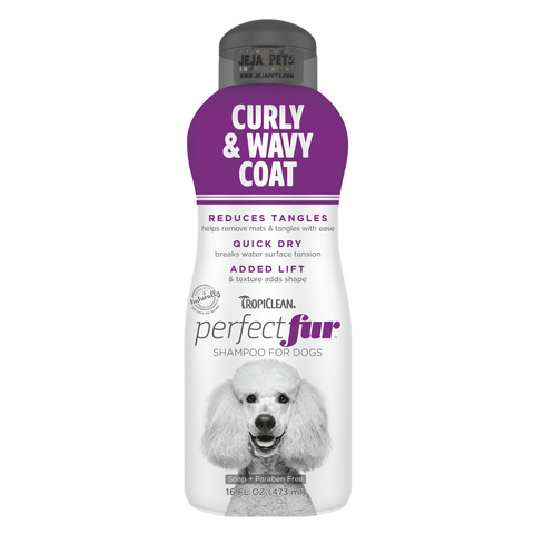 Tropiclean Perfect Fur Curly & Wavy Coat Shampoo for Dogs - 473ml