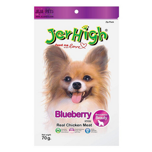JerHigh Blueberry Stick with Real Chicken Meat Dog Snack - 70g