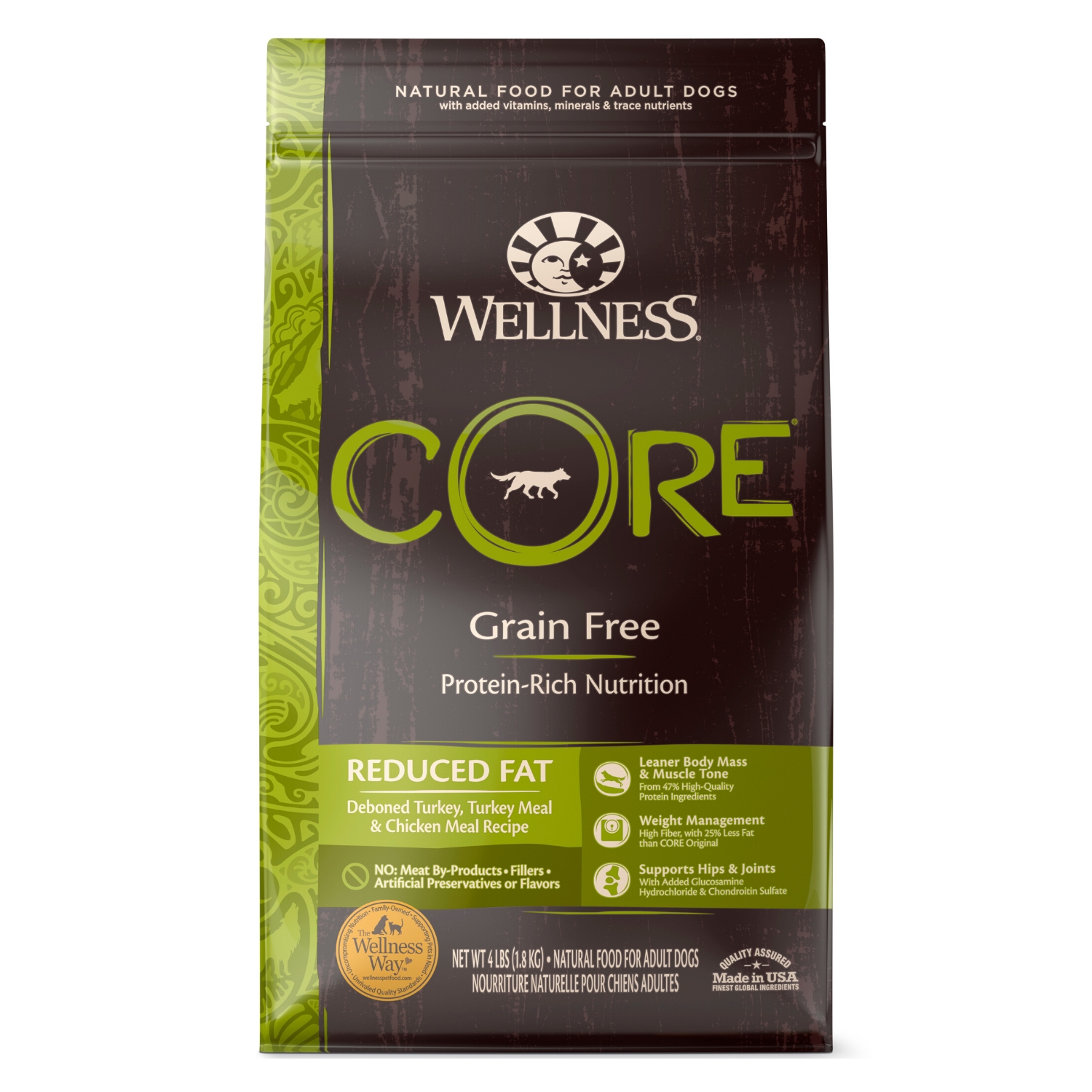 Wellness CORE Reduced Fat for Dogs - (Deboned Turkey, Turkey Meal and Chicken Meal) - 1.81kg / 5.44kg / 10.89kg