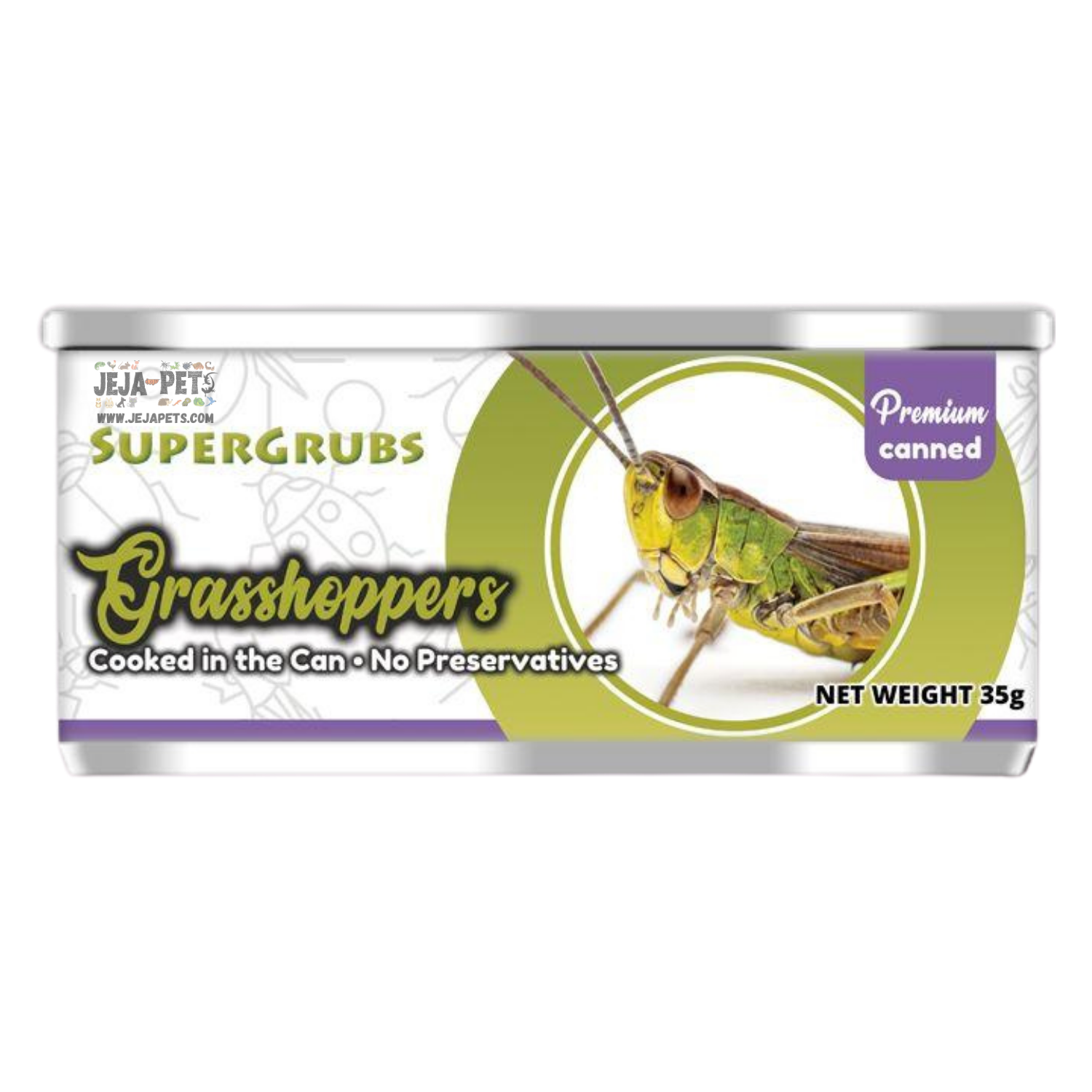 [DISCONTINUED] Supergrubs Canned Grasshoppers - 35g