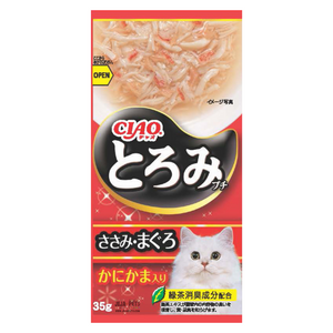 Ciao Toromi Line Pouch Chicken Fillet Tuna & Crabstick - 35g x 4