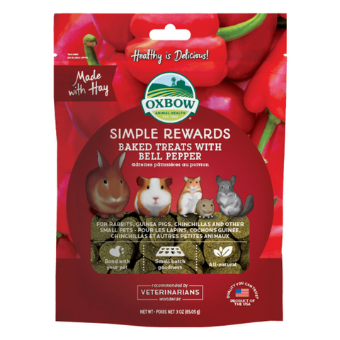 Oxbow Simple Rewards Baked Treats with (Bell Pepper) - 85g