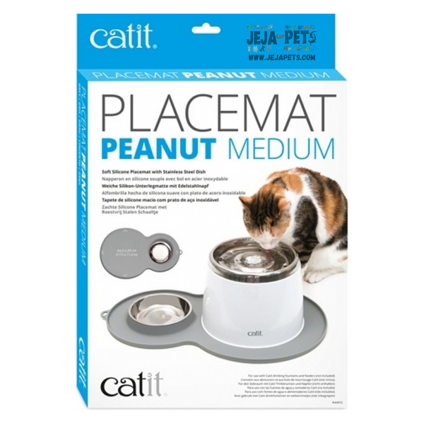 Catit Peanut Placemat Medium (Green) - 44.45 x 28.95 cm