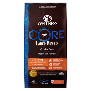Wellness CORE Original for Large Breed Dogs - (Deboned Chicken, Chicken and Turkey Meal) - 10.89kg