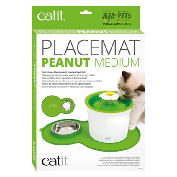 Catit Peanut Placemat Medium (Grey) - 44.45 x 28.95 cm