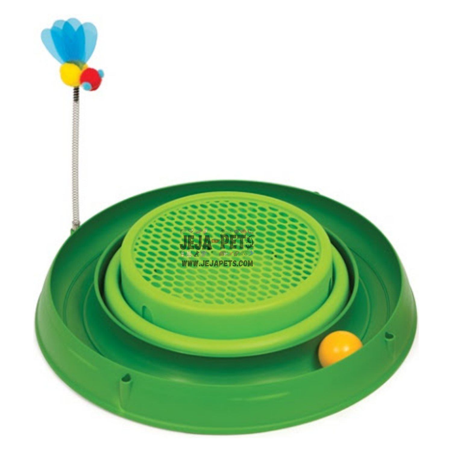 Catit Play 3 in 1 Circuit Ball Toy with Cat Grass - 37.6 x 36.0 x 7.8 cm