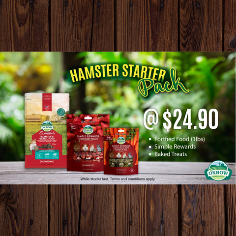 [STARTER PACK PROMO: 1 Set for $24.90] Oxbow Essential Starter Pack for Hamsters