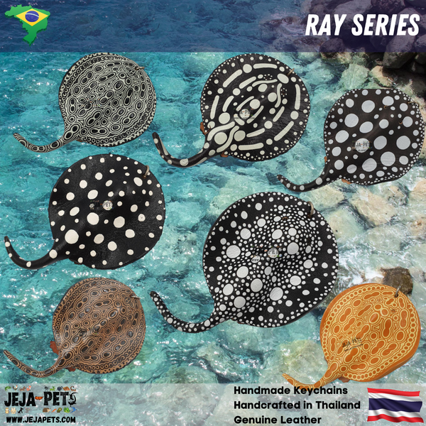 Ray Series Genuine Leather Handmade Keychains