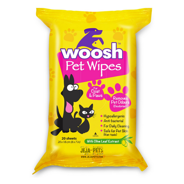 Woosh Pet Wipes - 3 x 20 sheets