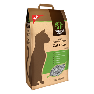 (BUY 1 FREE 1) Nature's Eco Recycled Paper Cat Litter - 30L