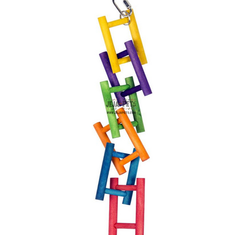 Duvo+ Colorful Wooden Bird Ladder - 40 x 6 cm