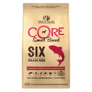 [DISCONTINUED] Wellness CORE SIX for Small Breed (Sustainably-Sourced Salmon & Chickpeas Recipe) - 1.81kg / 5.44kg
