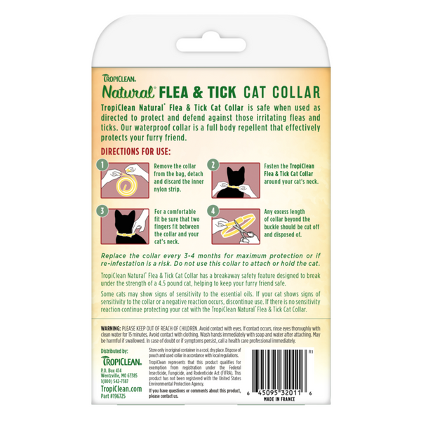 Tropiclean Natural Flea & Tick Cat Collar