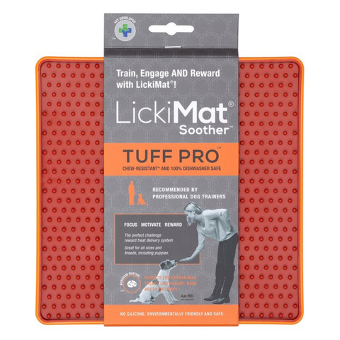 Lickimat TUFF Pro Soother Orange - 20 x 20 cm