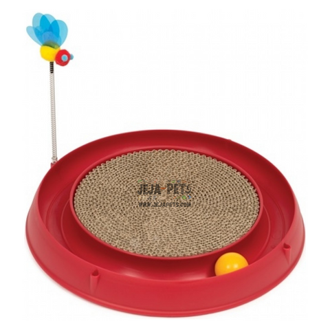 Catit Play 3 in 1 Circuit Ball Toy with Scratch Pad - 37.6 x 36.0 x 4.39 cm