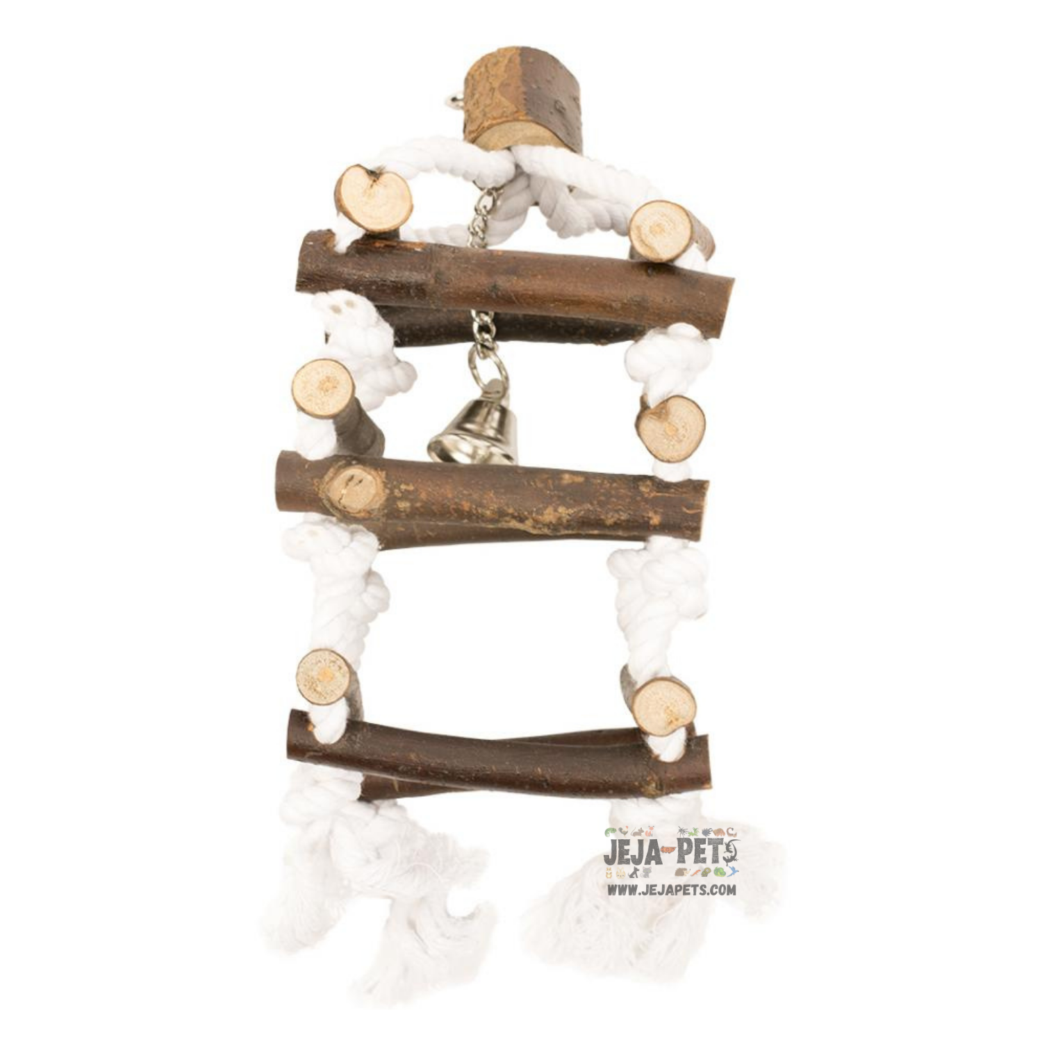 Duvo+ Wooden Climb Tower with Rope - 15 x 20 cm