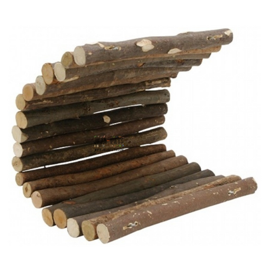 Living World Tree House Real Wood Logs Bridge - S / M / L